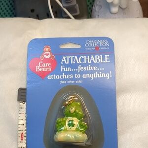vintage Care Bears good luck Green bear  Attachable Figure original packaging